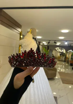 kırmızı zirkon taşlı şık gösterişli