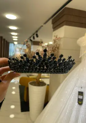 lacivert zirkon taşlı şık