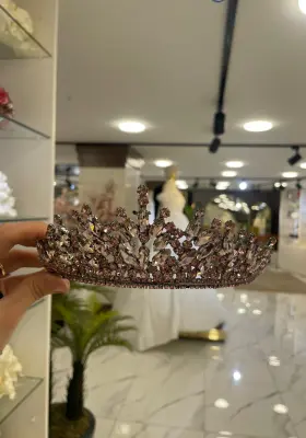 pembe zirkon taşlı şık